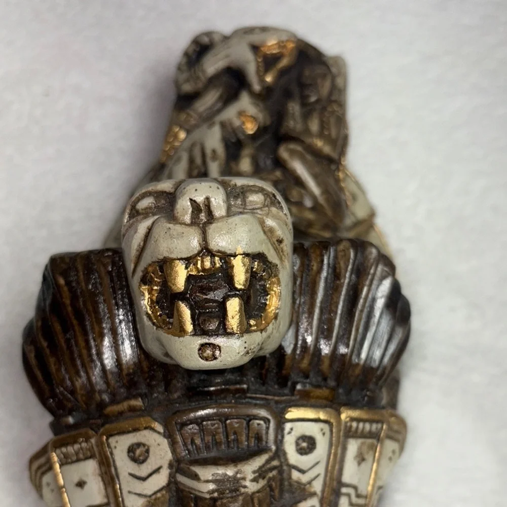 VINTAGE, hand crafted, MEXICANA Brown and Gold Wall Masks
